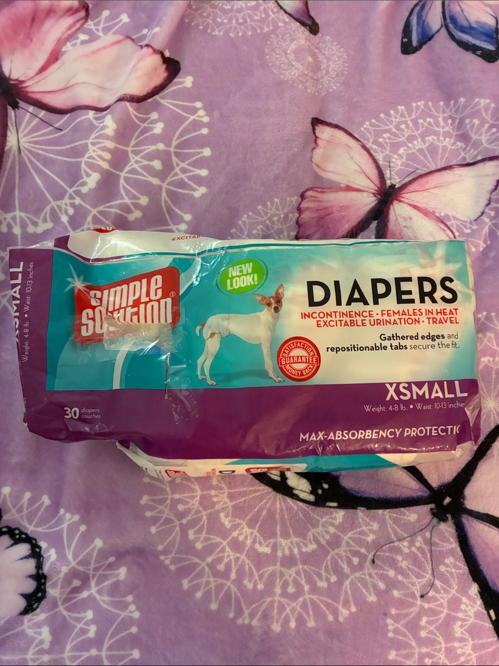 XSmall Simple Solutions Dog Diapers 29 count